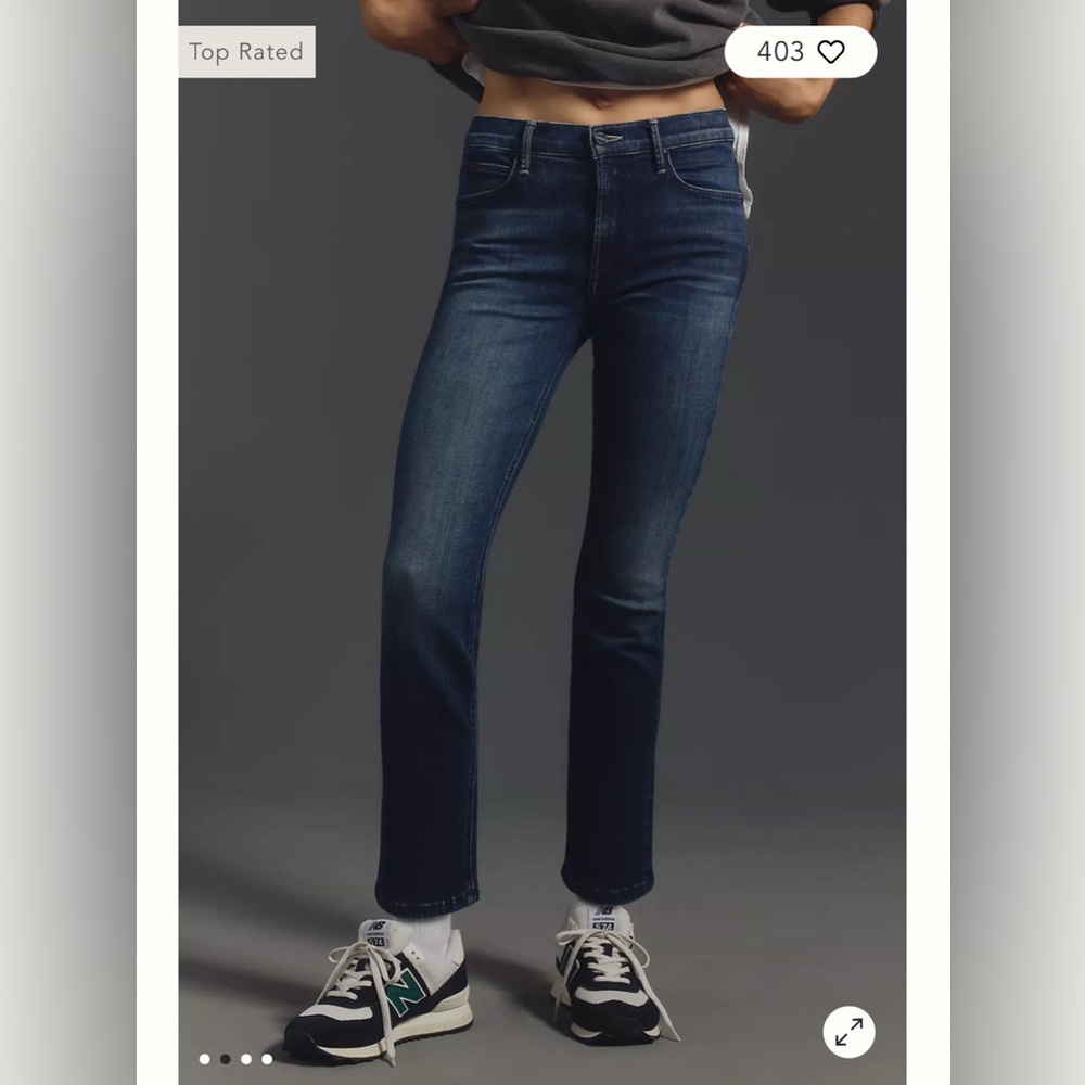 MOTHER The Dazzler Ankle Mid-Rise Straight-Leg Jeans